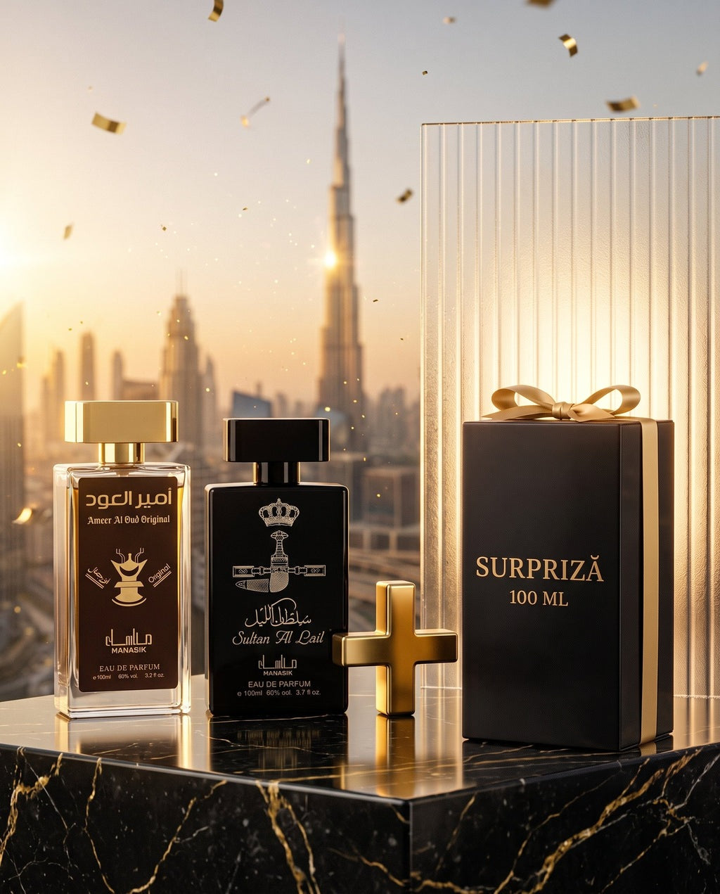 Miros de Boss: 2 parfumuri și o surpriză de 100 ml, în cutia neagră SURPRIZĂ