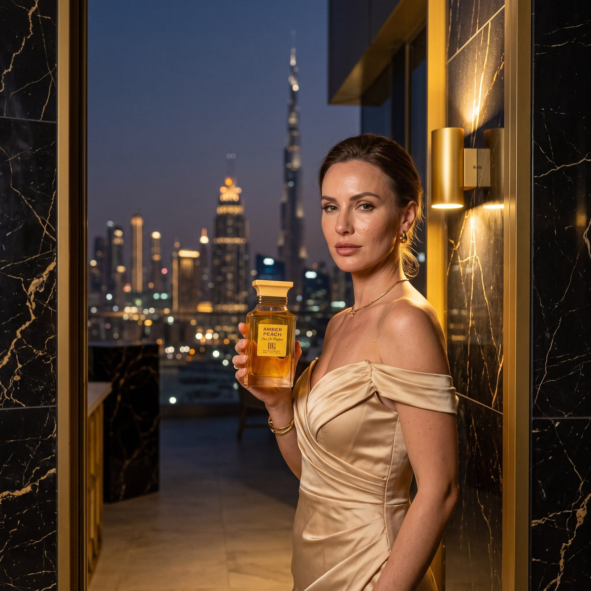 Amber Peach, într-o seară în oraș, în Dubai