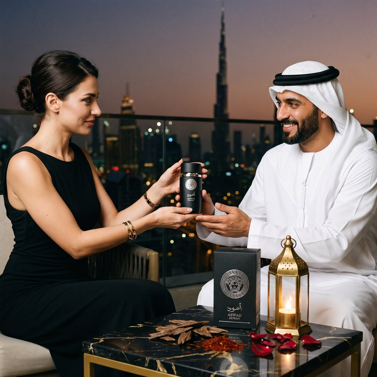 Aswad Extrait, dăruit într-o seară în Dubai