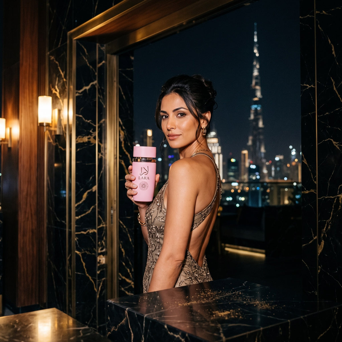 Lara Pink, într-o seară în oraș, în Dubai