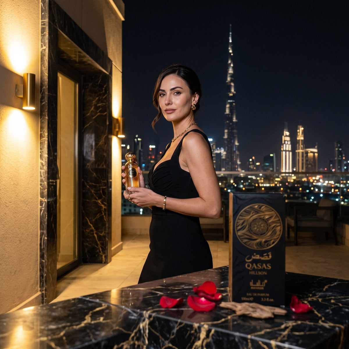 Qasas Hillson, într-o seară în oraș, în Dubai