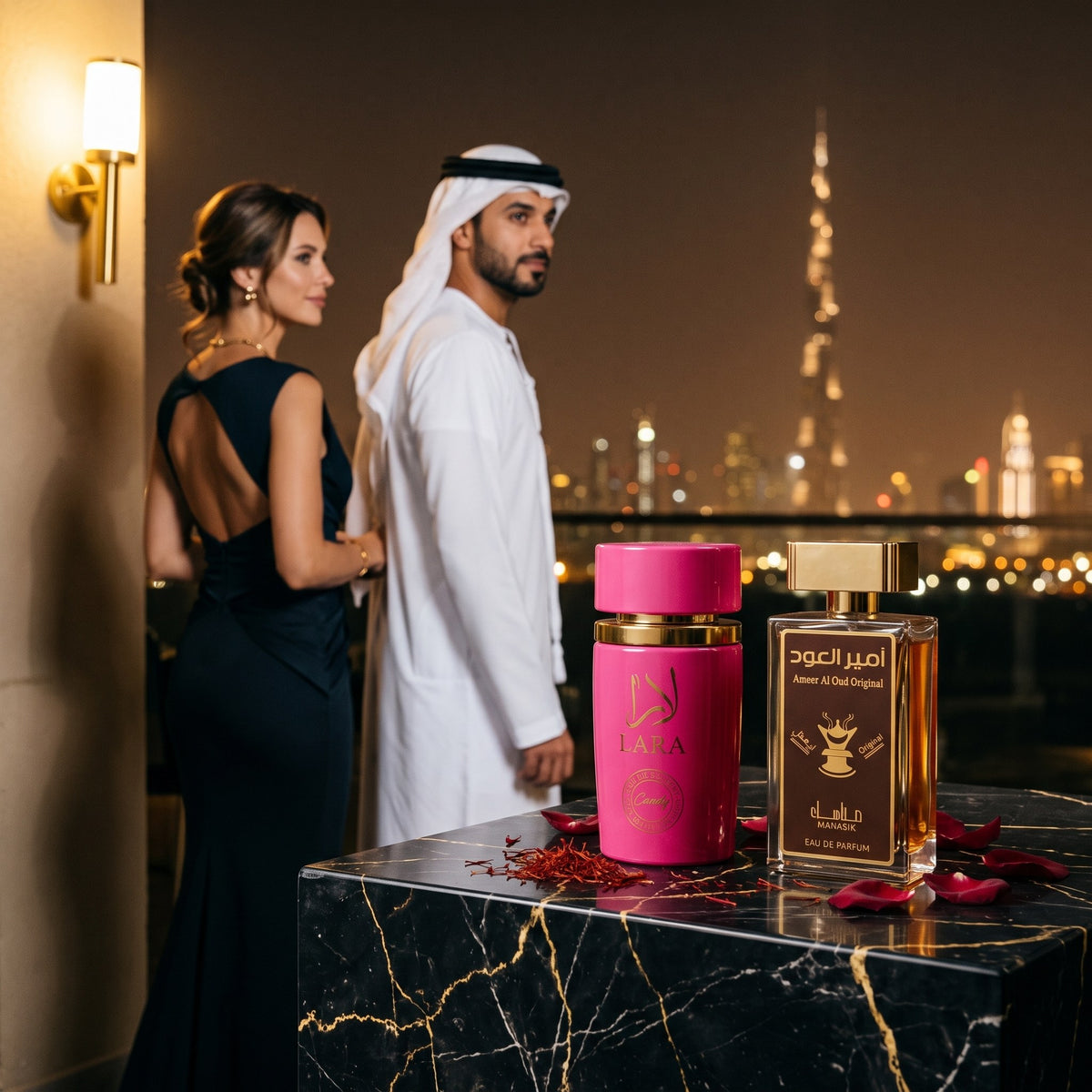 Iubiții din Dubai, într-o seară în oraș, în Dubai